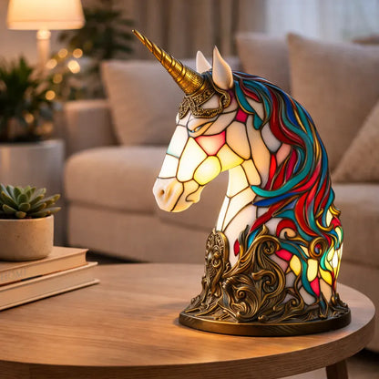 Stained Glass Style LED Animal Accent Table Lamp