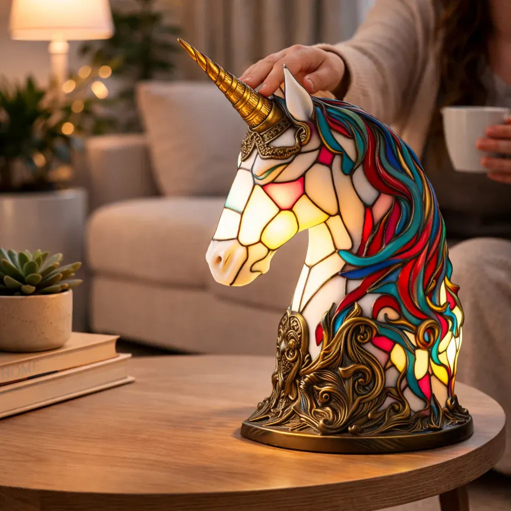 Stained Glass Style LED Animal Accent Table Lamp
