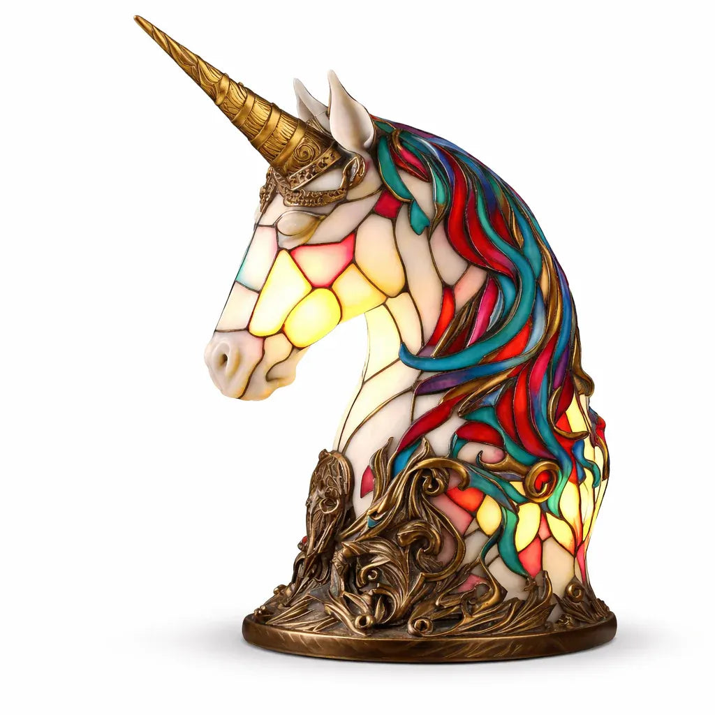Stained Glass Style LED Animal Accent Table Lamp