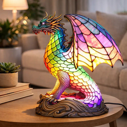 Stained Glass Style LED Animal Accent Table Lamp