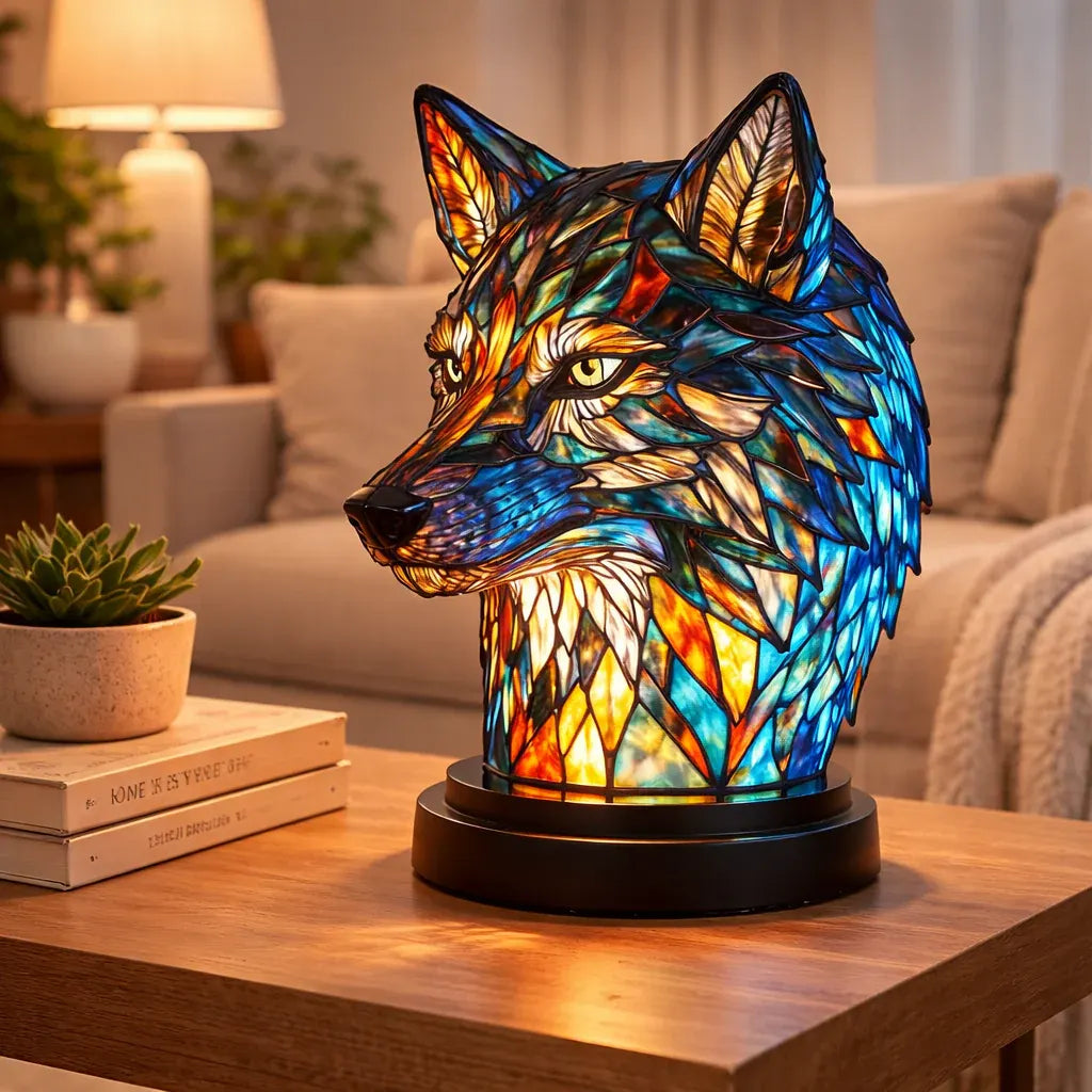 Stained Glass Style LED Animal Accent Table Lamp