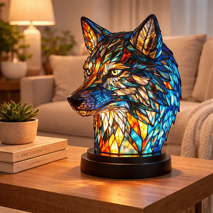 Stained Glass Style LED Animal Accent Table Lamp