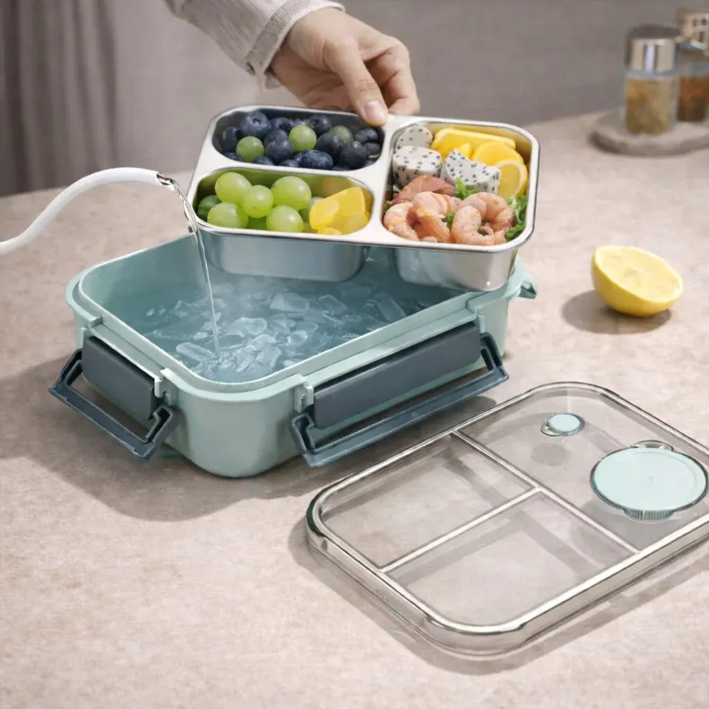 Stainless Steel Bento Lunch Box - Leakproof Food Storage Container