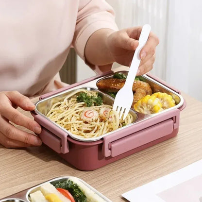 Stainless Steel Bento Lunch Box - Leakproof Food Storage Container