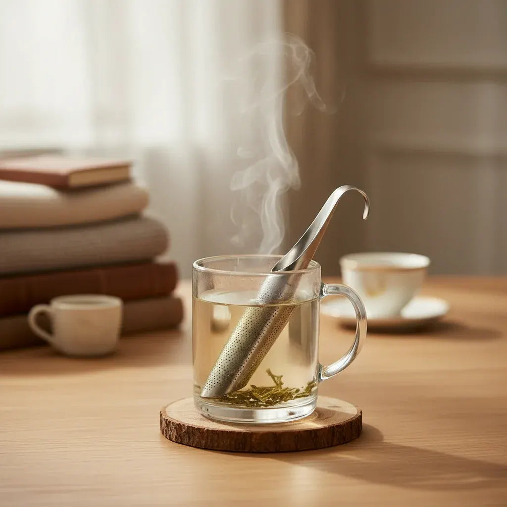 Stainless Steel Loose Leaf Tea Infuser - Compact Brewing Filter