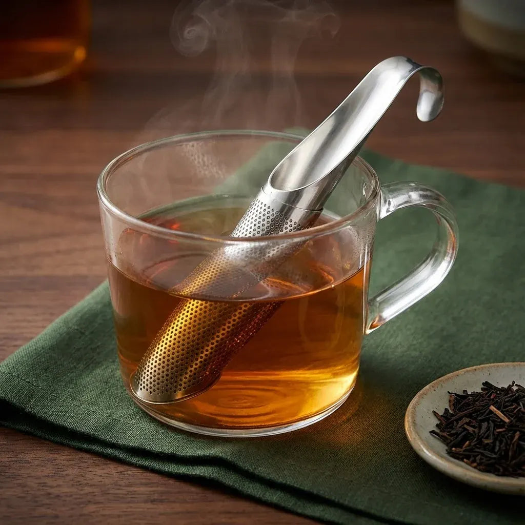 Stainless Steel Loose Leaf Tea Infuser - Compact Brewing Filter