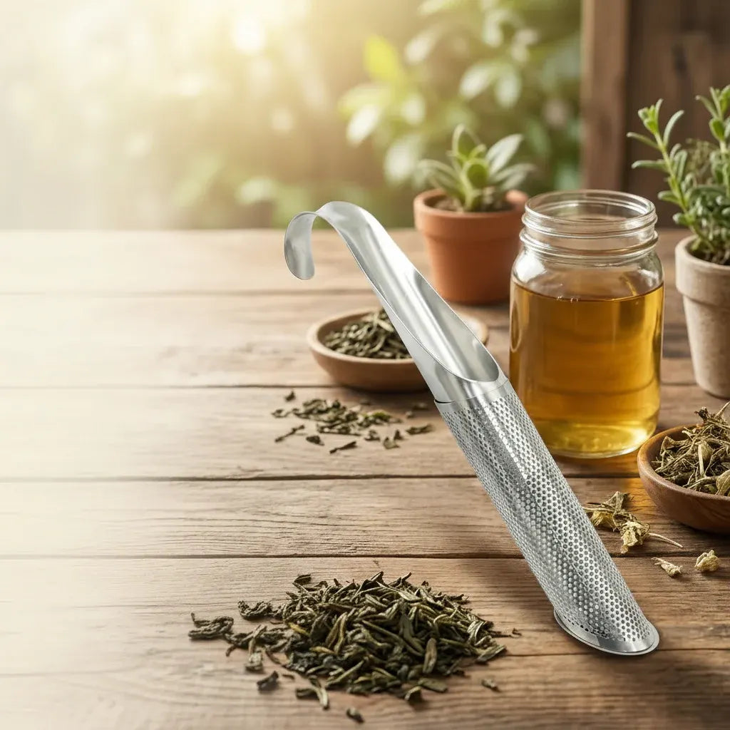Stainless Steel Loose Leaf Tea Infuser - Compact Brewing Filter