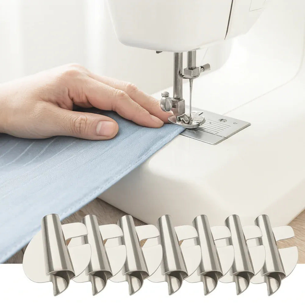 Stainless Steel Rolled Hem Sewing Foot Attachment Set