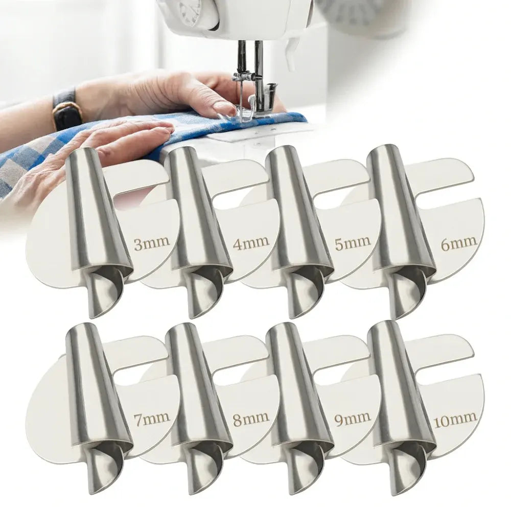 Stainless Steel Rolled Hem Sewing Foot Attachment Set
