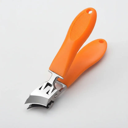 Stainless Steel Wide Jaw Nail Clippers with Anti-Splash Catcher Design