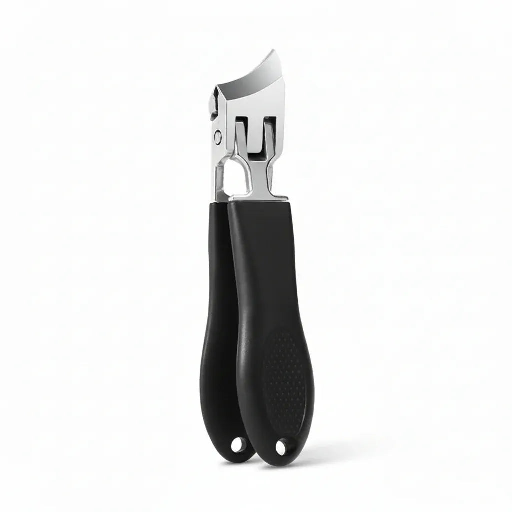 Stainless Steel Wide Jaw Nail Clippers with Anti-Splash Catcher Design