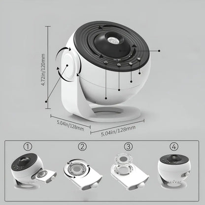 Starry Sky LED Planetarium Projector Lamp for Bedroom Ambiance