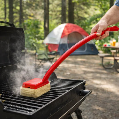 Steam Grill Scrubber Bristle-Free Long Handle Cleaning Brush