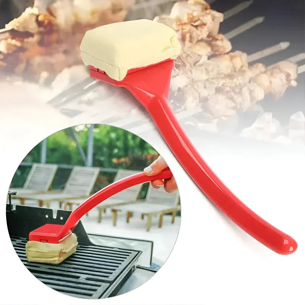 Steam Grill Scrubber Bristle-Free Long Handle Cleaning Brush