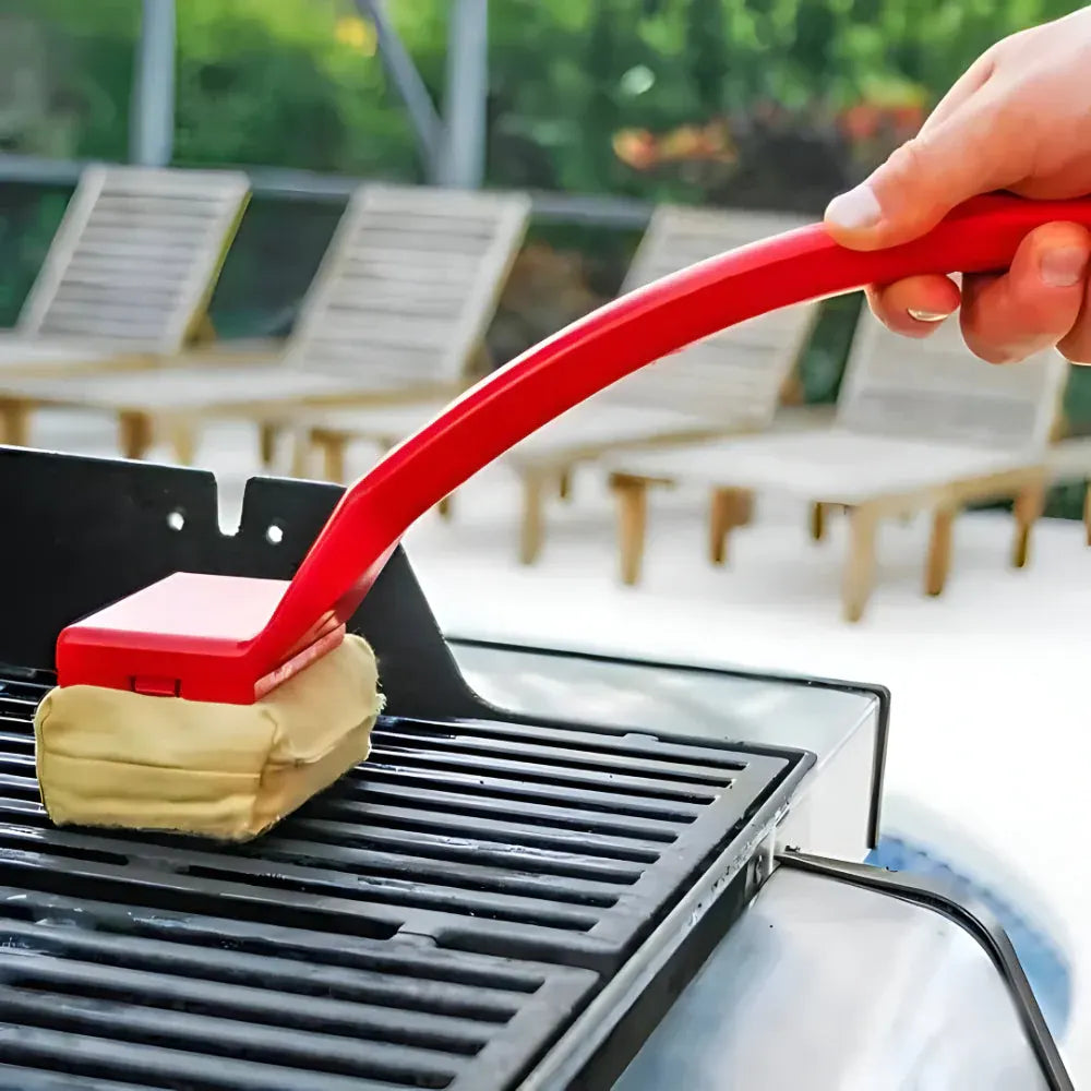 Steam Grill Scrubber Bristle-Free Long Handle Cleaning Brush