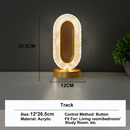 Stellora 3D Crystal LED Night Light - Rechargeable Touch Dimmable Lamp