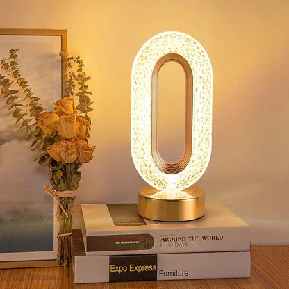 Stellora 3D Crystal LED Night Light - Rechargeable Touch Dimmable Lamp
