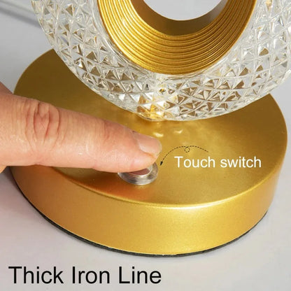 Stellora 3D Crystal LED Night Light - Rechargeable Touch Dimmable Lamp