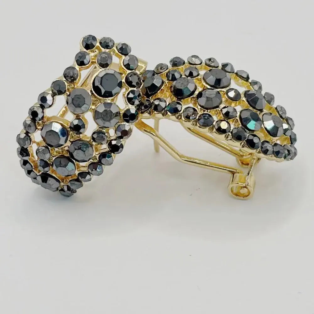 Sterling Alloy Diamond Hoop Earrings – Mother's Day Gift