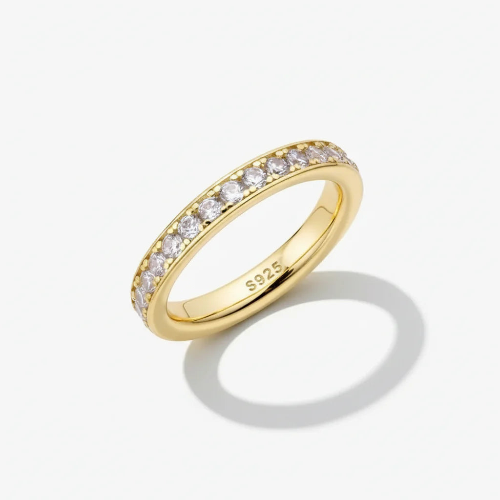 Sterling Silver Bead Ring with Polished Band, Everyday Wear