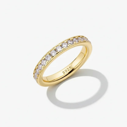 Sterling Silver Bead Ring with Polished Band, Everyday Wear