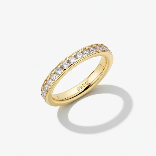 Sterling Silver Bead Ring with Polished Band, Everyday Wear