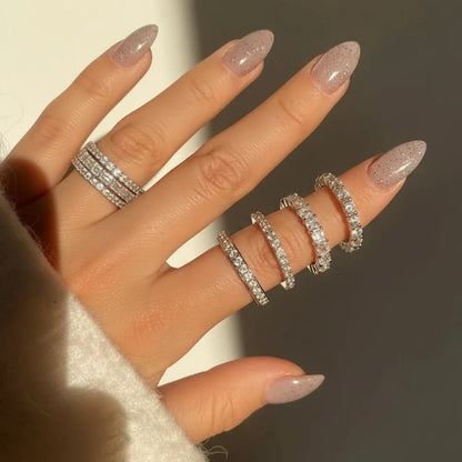Sterling Silver Bead Ring with Polished Band, Everyday Wear