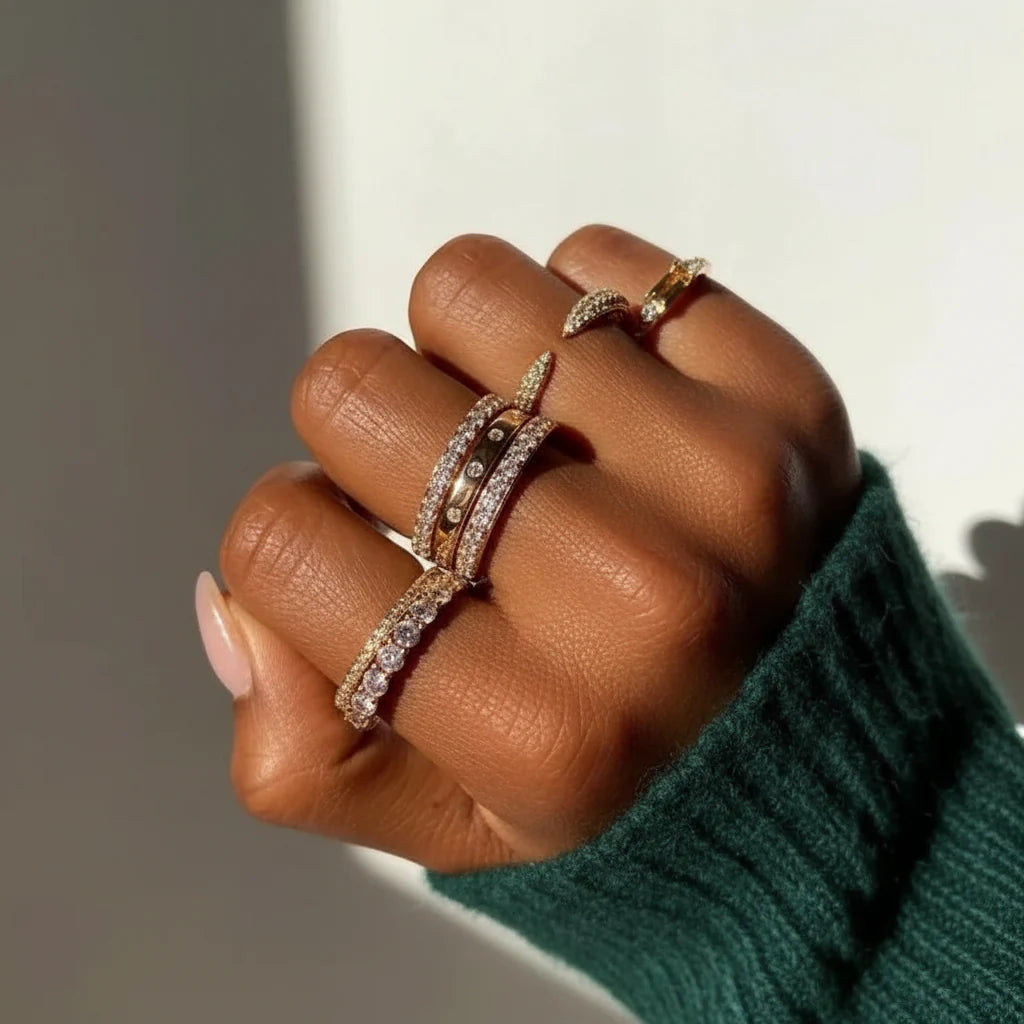 Sterling Silver Bead Ring with Polished Band, Everyday Wear
