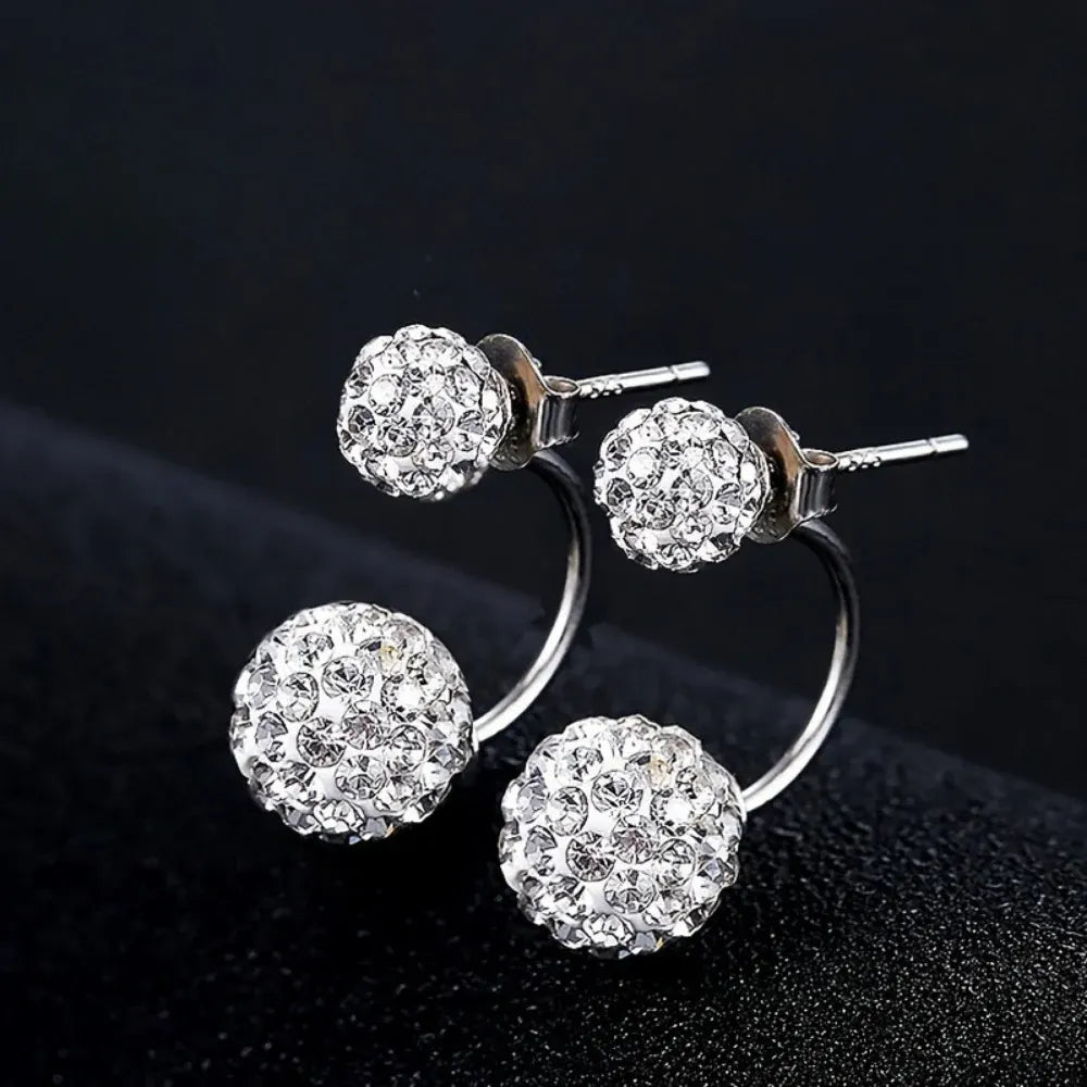 Sterling Silver CZ Flower Stud Earrings – Perfect Mother's Day Gift