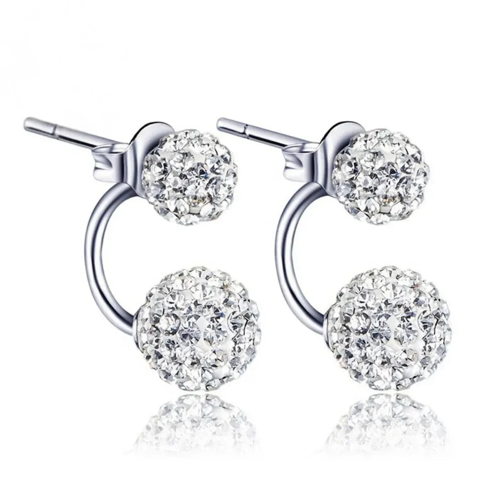 Sterling Silver CZ Flower Stud Earrings – Perfect Mother's Day Gift