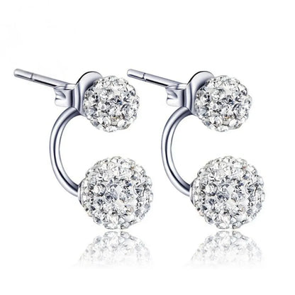 Sterling Silver CZ Flower Stud Earrings – Perfect Mother's Day Gift