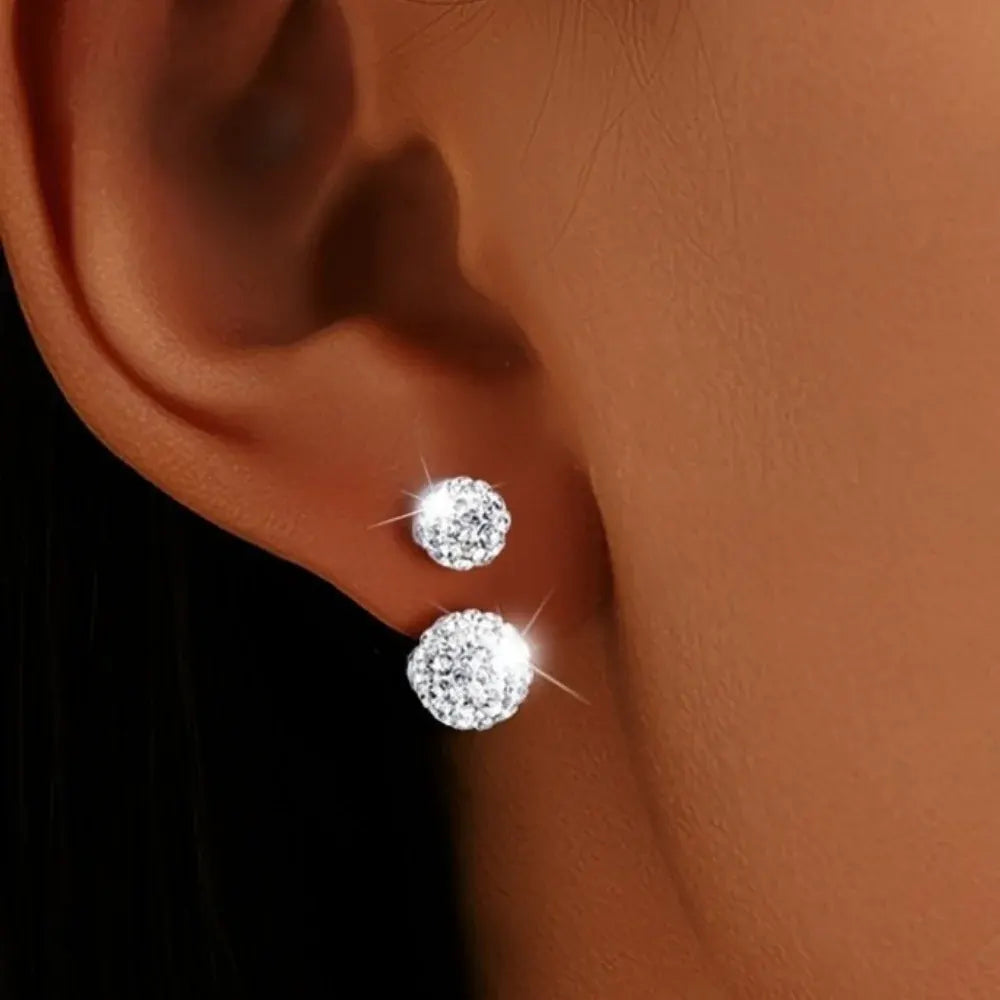 Sterling Silver CZ Flower Stud Earrings – Perfect Mother's Day Gift