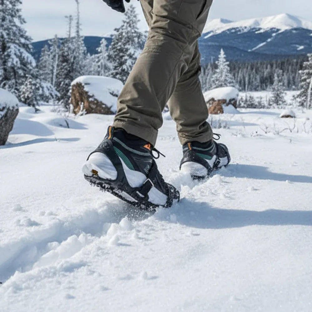 Stretchable Slip-On Ice Traction Cleats for Snow