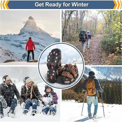 Stretchable Slip-On Ice Traction Cleats for Snow