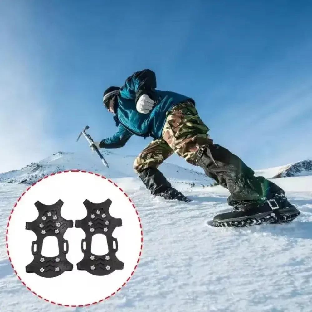 Stretchable Slip-On Ice Traction Cleats for Snow