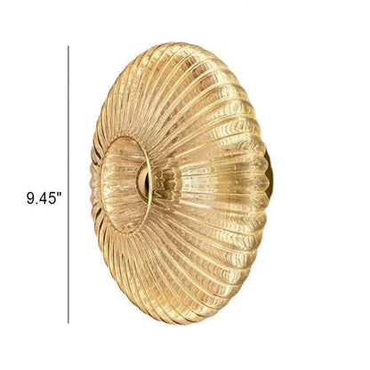Striped Round Disc Glass Wall Sconce | Nordic Vintage Style Light
