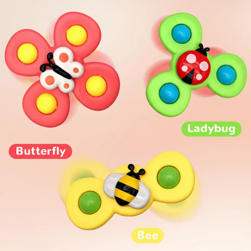 Suction Spinner Sensory Toy for Baby Bath Time & High Chair