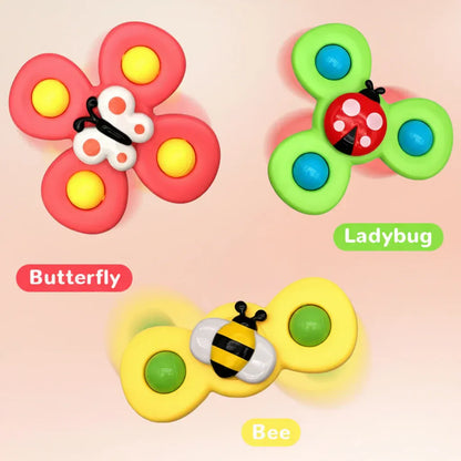 Suction Spinner Sensory Toy for Baby Bath Time & High Chair