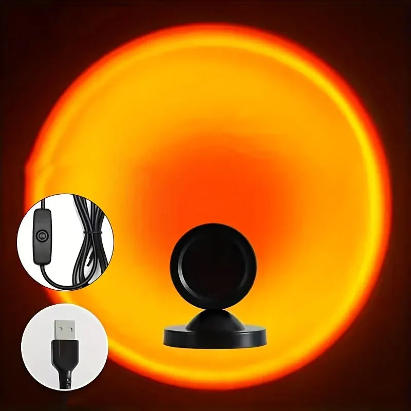 Sunset Projector Light | USB-Powered Ambient Lamp for Room Decor