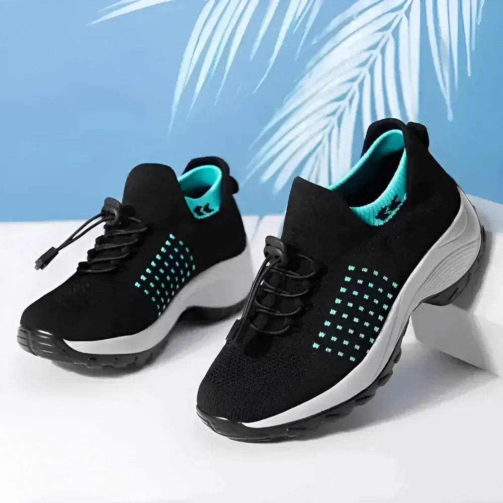 Supportive Athletic Sneakers for Women - Ergonomic Walking Design