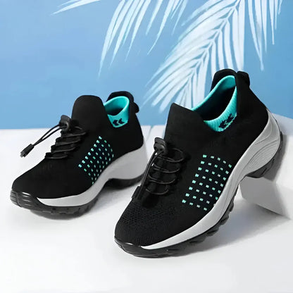 Supportive Athletic Sneakers for Women - Ergonomic Walking Design
