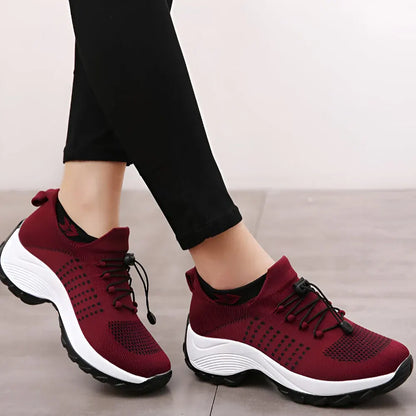 Supportive Athletic Sneakers for Women - Ergonomic Walking Design