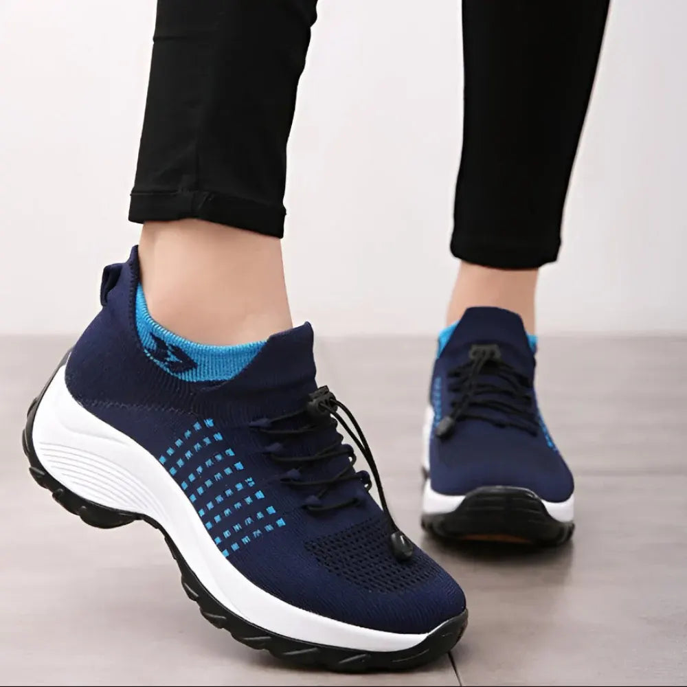 Supportive Athletic Sneakers for Women - Ergonomic Walking Design