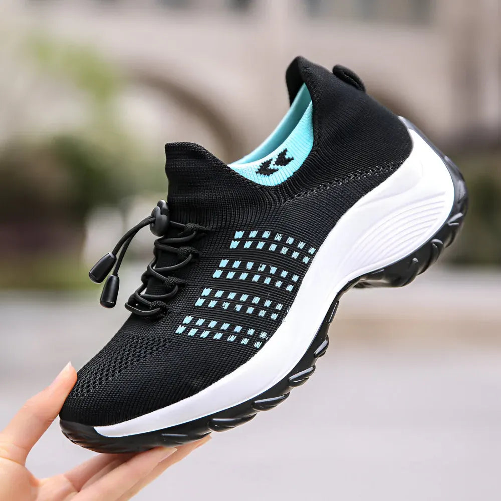 Supportive Athletic Sneakers for Women - Ergonomic Walking Design