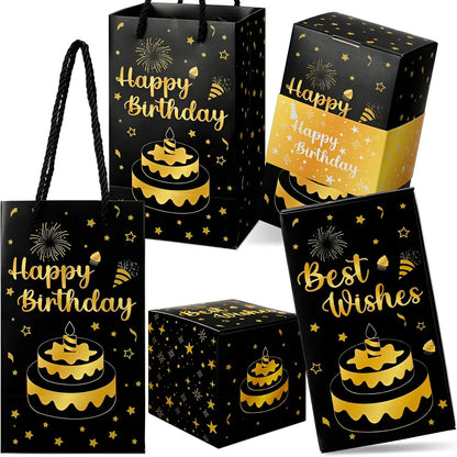 Surprise Pop-Up Celebration Card Set with Gift Message Holder Box