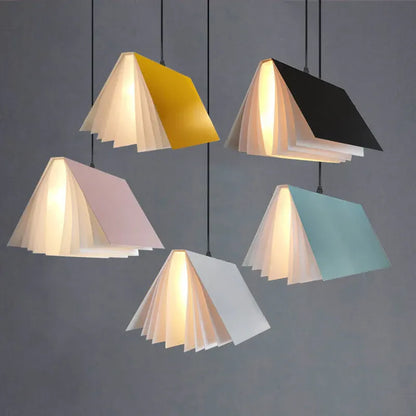 Suspended Open Book Design Pendant Light – Modern Ceiling Lamp Fixture