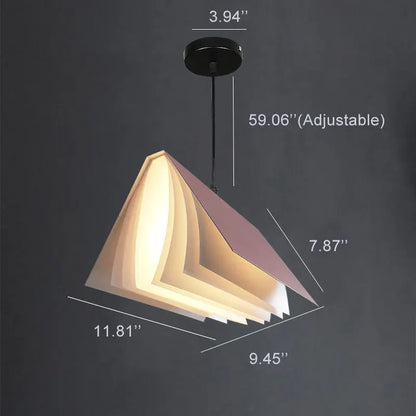 Suspended Open Book Design Pendant Light – Modern Ceiling Lamp Fixture