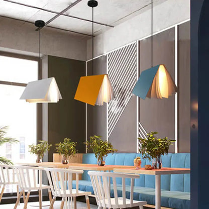 Suspended Open Book Design Pendant Light – Modern Ceiling Lamp Fixture