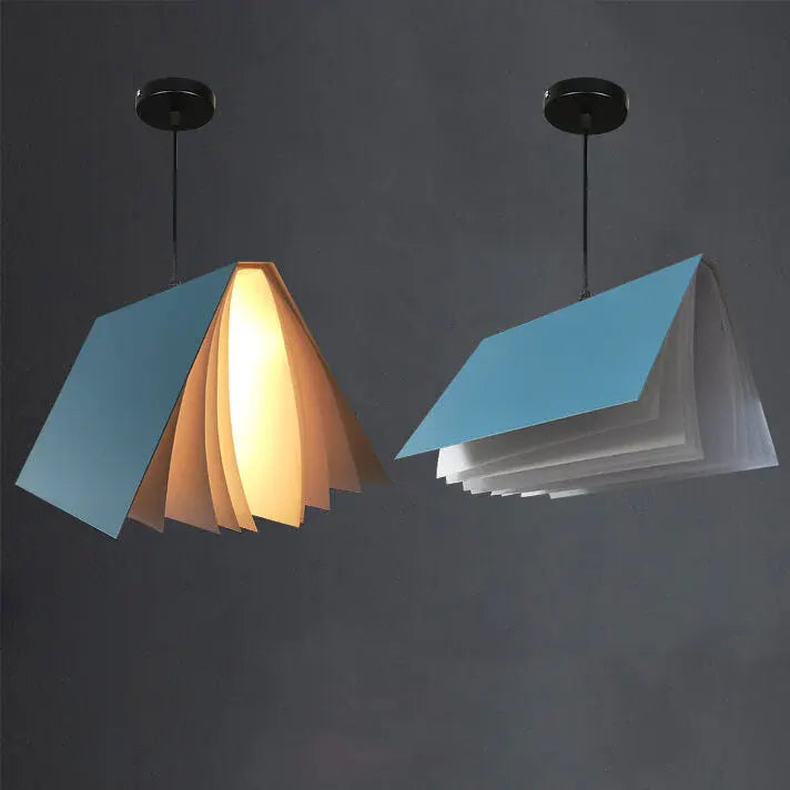 Suspended Open Book Design Pendant Light – Modern Ceiling Lamp Fixture