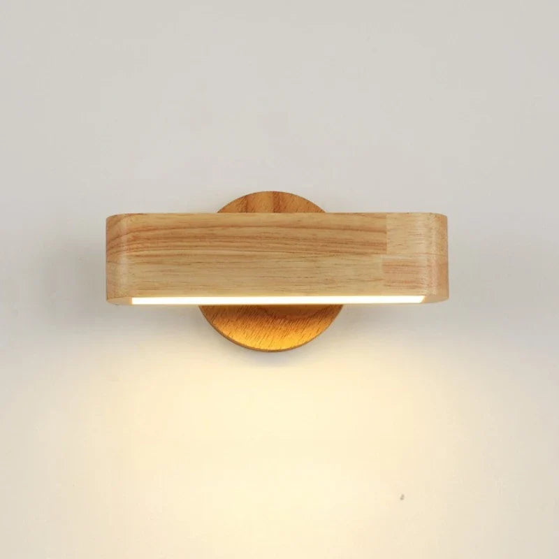 Swivel Wall Sconce | Japanese Solid Wood & Aluminum Design